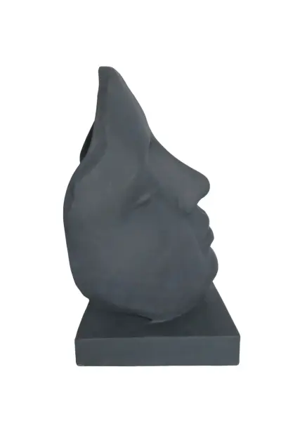 Product image 5 of the product “Mask On Stand, 84cm Height | GRC (Glassfibre Reinforced Concrete), Bronze Finish ”